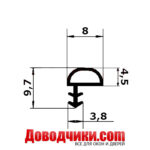 Уплотнитель двери 1510 350м