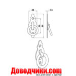 Amig Ручка откидная мал. вертикальн. мод.1001 — изображение 2