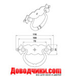 Amig Ручка откидная мод.1003 антик — изображение 2