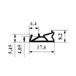 Уплотнительная резинка двери 1554 200м