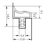 Уплотнительная резинка двери 1515 200м